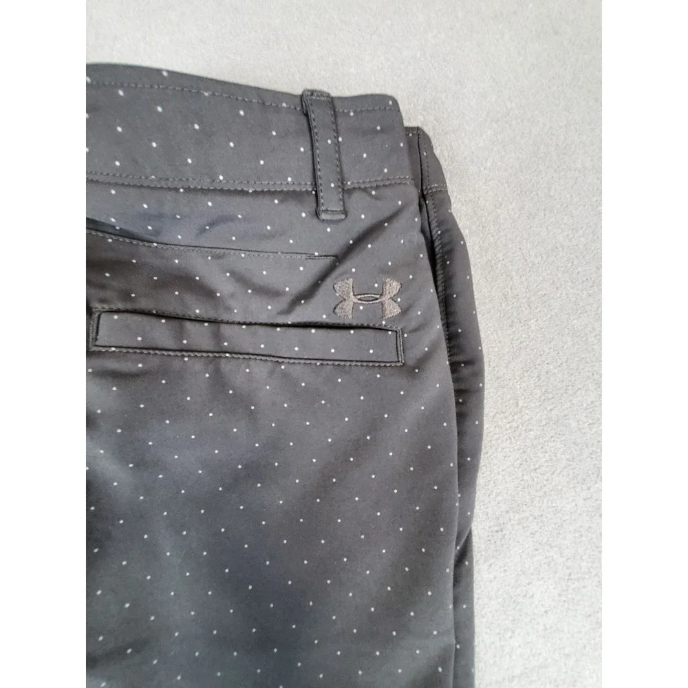 Under Armour Matchplay Golf Short HeatGear Loose Black W/ Polka Dot Mens 30 29.5
